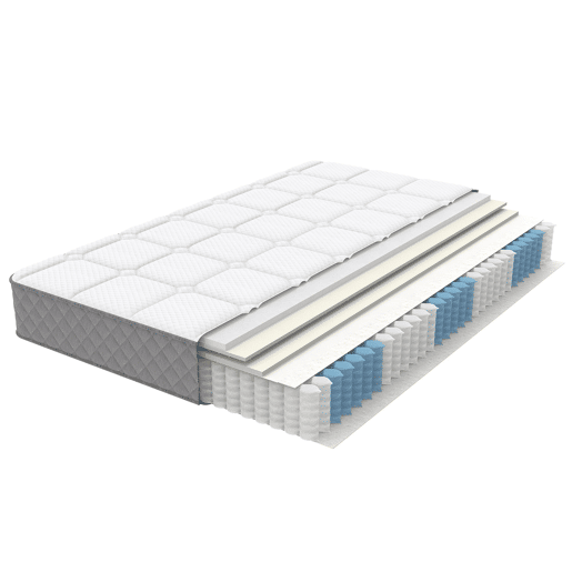 Colchão ortopédico 180x200 cm - 7 zonas, H3, 20 cm, com alças, embalagem a vácuo - Branco