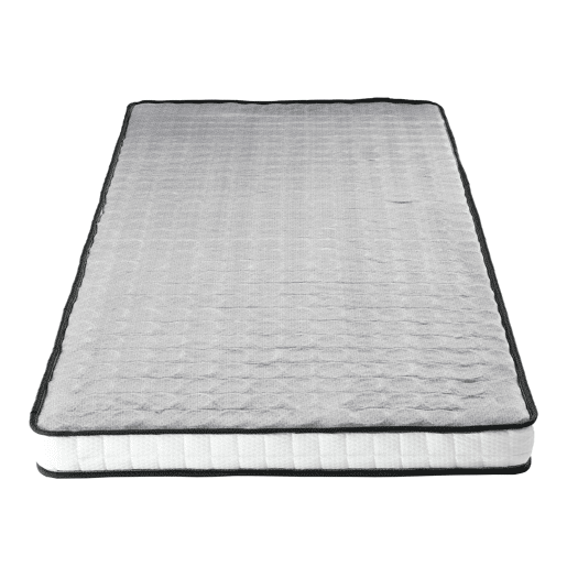 Colchão de molas 90x200 cm - H3 firme, 12 cm de espessura, ergonómico e enrolado - branco