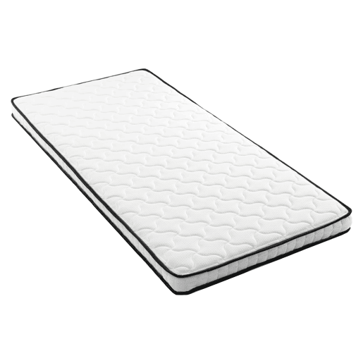 Colchão de molas 90x200 cm - H3 firme, 12 cm de espessura, ergonómico e enrolado - branco