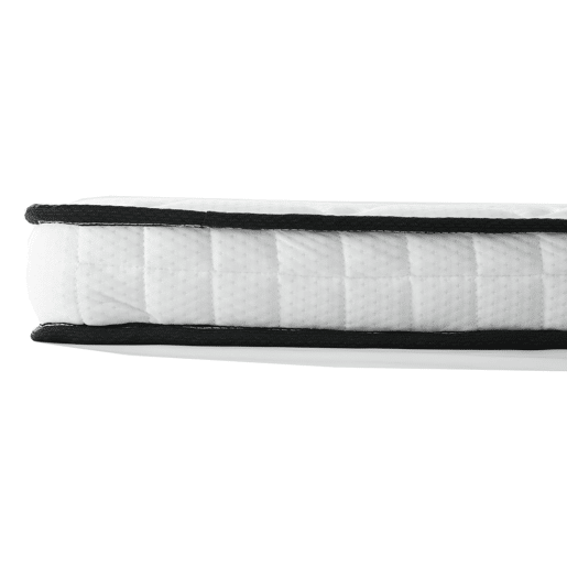 Colchão de molas 90x200 cm - H3 firme, 12 cm de espessura, ergonómico e enrolado - branco