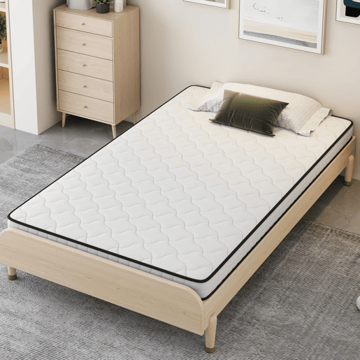 Colchão de molas 90x190 cm - H3 firmeza, ergonómico, 10 cm de espessura, enrolado - Branco