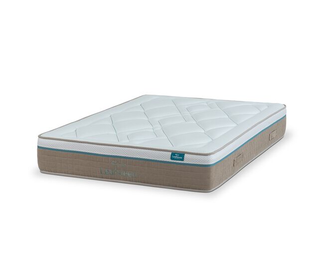 Colchón nature prime viscogel leafsleep 190 x 160 cm, altura 30 cm — gel viscoelástico y tejido tencel.