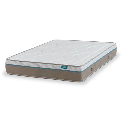 Colchão Leafsleep Nature Spring Visco 180 x 80 cm u2014 Espuma viscoelástica e molas ensacadas, firmeza médiau2011suave.