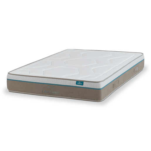 Colchão Leafsleep Nature Spring Visco 180 x 80 cm u2014 Espuma viscoelástica e molas ensacadas, firmeza médiau2011suave.