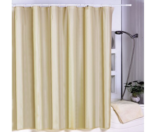 Cortina de ducha msv de pva en color beige 180 x 200 cm