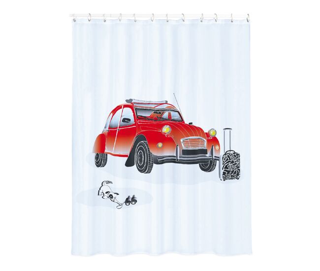 Cortina de baño poliester180x200 sombrillas "2cv"