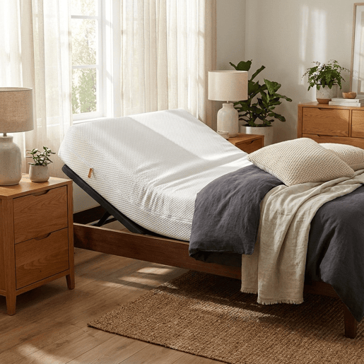 Colchão Intense para camas articuladas - espuma perfilada e viscoelástica, 190 x 70 cm, altura 24 cm.
