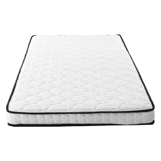 Colchão de molas 90x200 cm - H3 firme, 12 cm de espessura, ergonómico e enrolado - branco