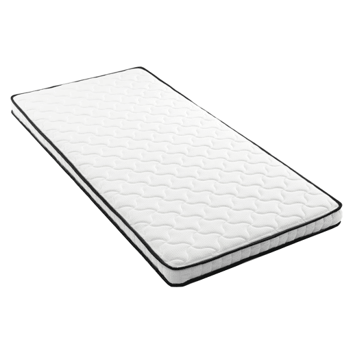 Colchão de molas 90x200 cm - H3 firme, 12 cm de espessura, ergonómico e enrolado - branco