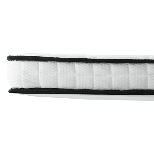 Colchão de molas 90x200 cm - H3 firme, 12 cm de espessura, ergonómico e enrolado - branco