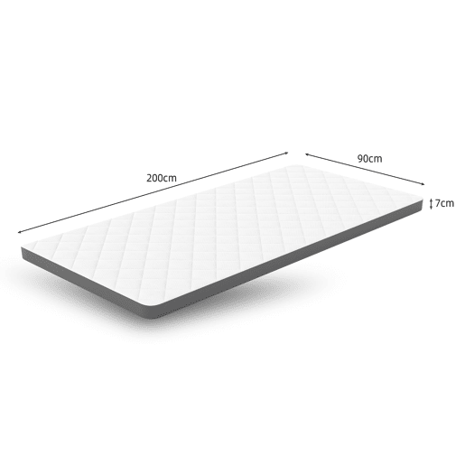 Colchão de molas H3 140x200 - firmeza média, espuma de 7 zonas, apoio lombar - branco