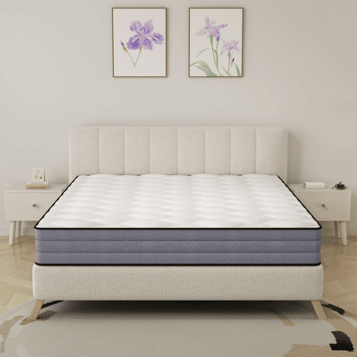 Colchão de molas ensacadas 90x200cm - 7 zonas, H3, 1000 molas, capa Lyocell - Branco