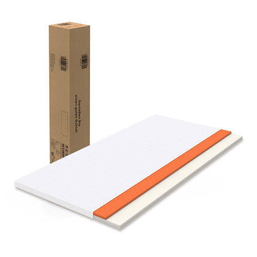 Colchão de molas 160x200 cm - Conforto H3, médio, lavável, espuma laranja - Branco