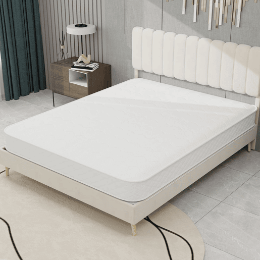 Colchão 140x200 cm - 3D respirável, molas ensacadas, suporte duplo, cuidado com as costas - Branco