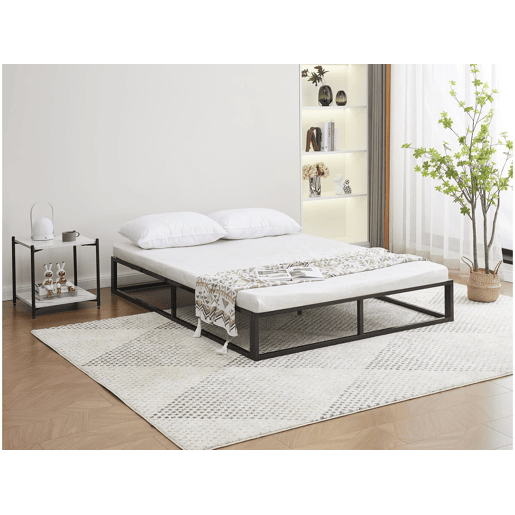 Estrutura de cama metálica 160 x 200 cm - Preto