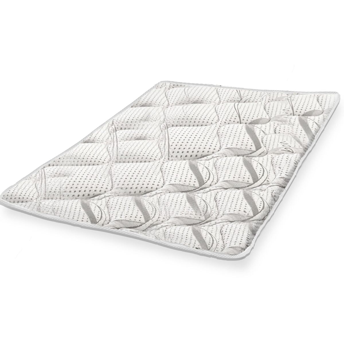 The white stone sobrecolchón 120x190 transpirable altura 5 cm | corrector de colchón ergonómico | relleno de guata soft | tejido hipoalergénico y antiácaros
