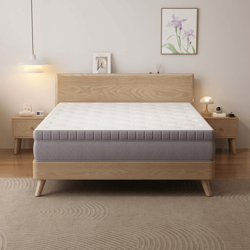 Colchão de molas 160x200 - 7 zonas, espuma confortável, ergonómico, H3, 25 cm - Branco