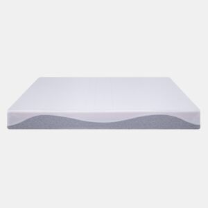 Colchão de espuma 180x200 cm - conforto médio, 20 cm, Oeko-TEX, reversível, capa removível - cinzabranco