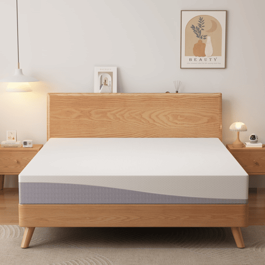 Colchão de espuma 180x200 cm - conforto médio, 20 cm, Oeko-TEX, reversível, capa removível - cinzabranco