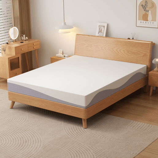 Colchão de espuma 180x200 cm - conforto médio, 20 cm, Oeko-TEX, reversível, capa removível - cinzabranco
