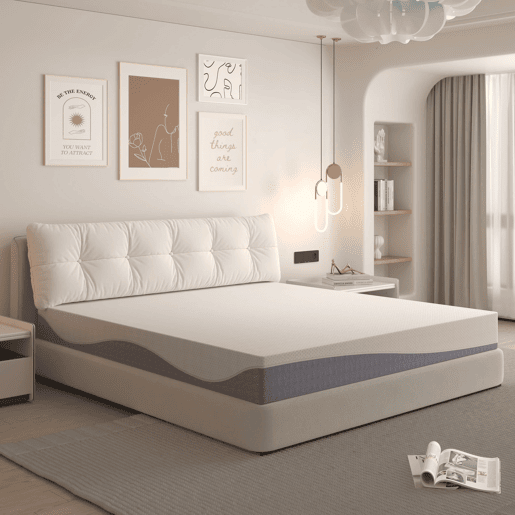 Colchão de espuma 180x200 cm - conforto médio, 20 cm, Oeko-TEX, reversível, capa removível - cinzabranco