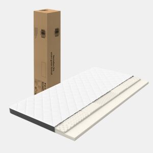Colchão de molas H3 140x200 - firmeza média, espuma de 7 zonas, apoio lombar - branco