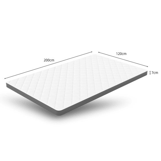 Colchão de molas 160x200 cm - Conforto H3, espuma 7 zonas, suporte lombar - Branco