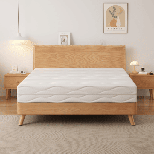 Colchão de molas 120x200 cm - Molas ensacadas, 7 zonas ergonómicas, H3, certificado Öko-Tex - Branco