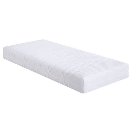 Colchão de molas 120x200 cm - Molas ensacadas, 7 zonas ergonómicas, H3, certificado Öko-Tex - Branco