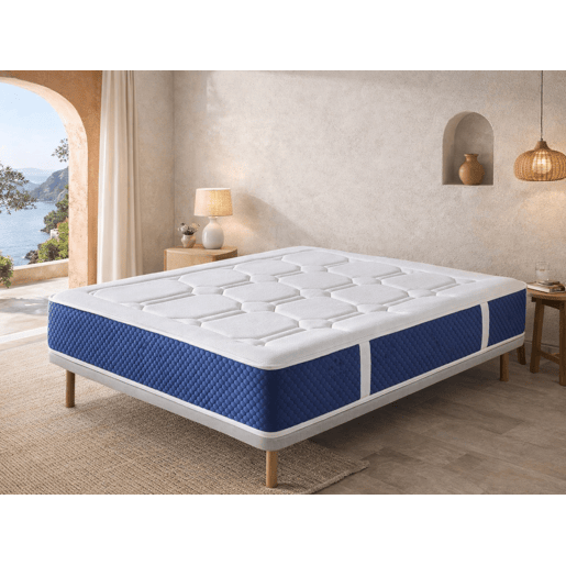 Colchão de molas ensacadas SONHO ZION SPRING LATEX 150x190 cm u2013 Altura 30 cm com 2 cm de látex de cada lado Altura 30 Respirável e adaptável