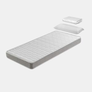 Pack Colchão de Espuma 90x200 cm SHIRA SONHO com Capa Protetora e Almofada Altura 14 Respirável e adaptável