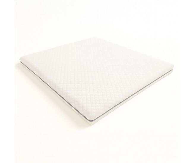 The white stone sobrecolchón 80x190 en memory foam de 9 zonas diferenciadas | altura 10 cm | revestimiento desenfundable en tejido pure hipoalergénico