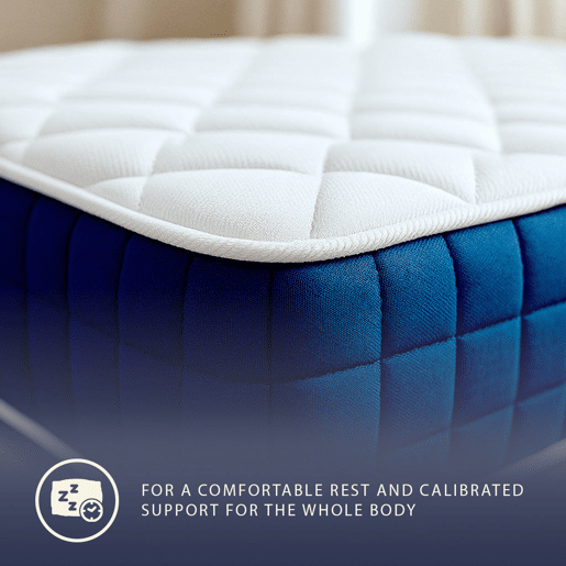 The White Stone Colchão 140x190 cm, Altura 30 cm, com Molas Ensacadas e Memory Foam | Antibacteriano e Respirável | Materiais Certificados Made in Italy