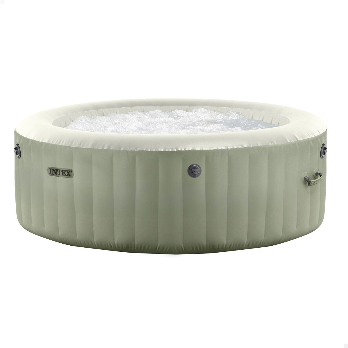 Spa hinchable intex bubble massage verde oliva 4 personas d196x71 cm
