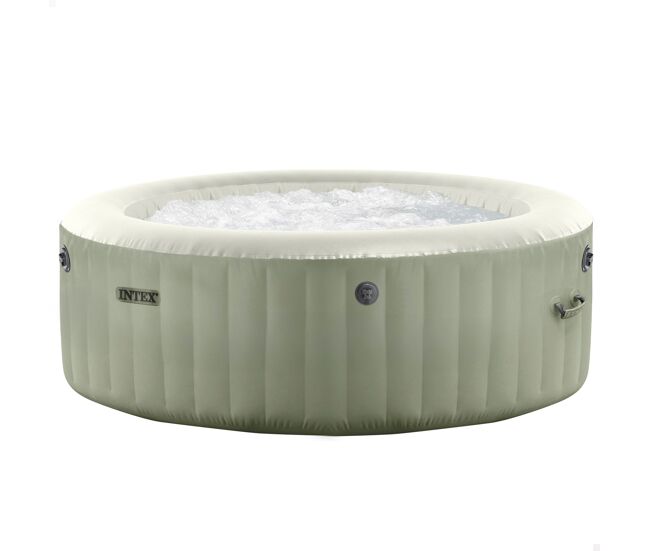 Spa hinchable intex bubble massage verde oliva 6 personas d216x71 cm