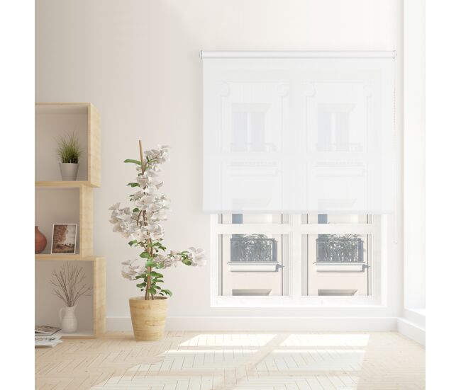 Estor enrollable screen apertura 10% blanco 105 x 250cm