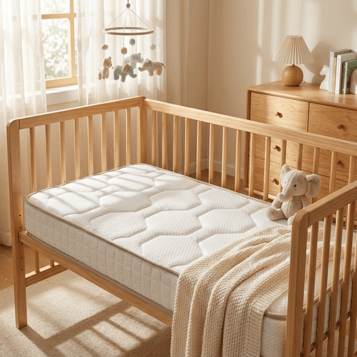 Colchão Nature Cloud Baby 120 x 60 cm u2014 15 cm de altura, Gel Fresh viscoelástico e tecido Tencel™.