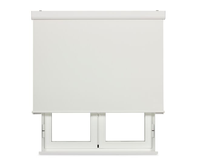 Estor enrollable a muelle viewbox con cajón de aluminio - tejido opaco térmico/oscurante blanco 105 x 190cm