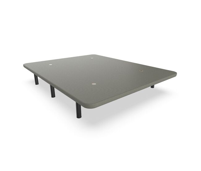 Base tapizada nalui 135x200 de acero con patas de altura 25cm y 5 barras transversales, tejido 3d | fabricado en españa