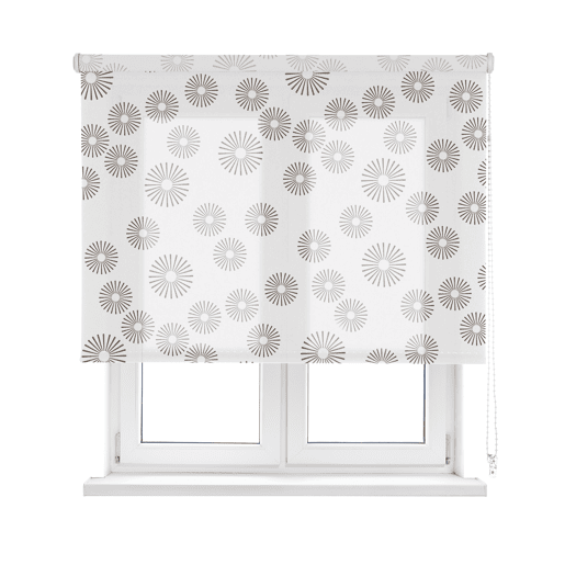 Estore de Rolo Estampado Pasodoble Branco y Marrom 180 X 250cm Estore de Rolo Estampado Pasodoble Branco y Marrom 180 X 250cm