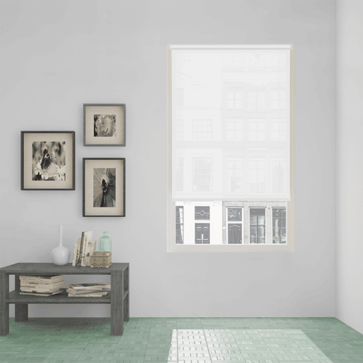 Estore de Rolo Easy Fix Screen Abertura 10% Branco 45 X 190cm