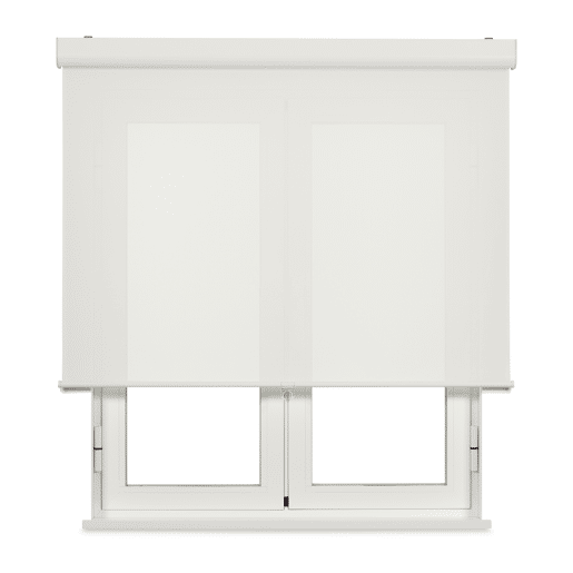 Estore de rolo com sistema de mola com caixa Screen Abertura 10% Branco 135 X 190cm Estore de rolo com sistema de mola com caixa Screen Abertura 10% Branco 135 X 190cm
