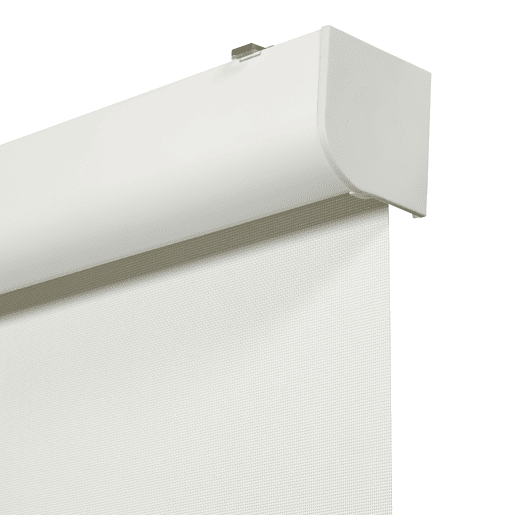 Estore de rolo com sistema de mola com caixa Screen Abertura 10% Branco 135 X 190cm Estore de rolo com sistema de mola com caixa Screen Abertura 10% Branco 135 X 190cm
