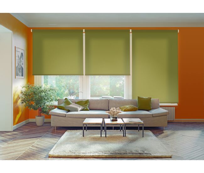 Estor enrollable traslúcido ecofuture verde 180 x 190cm