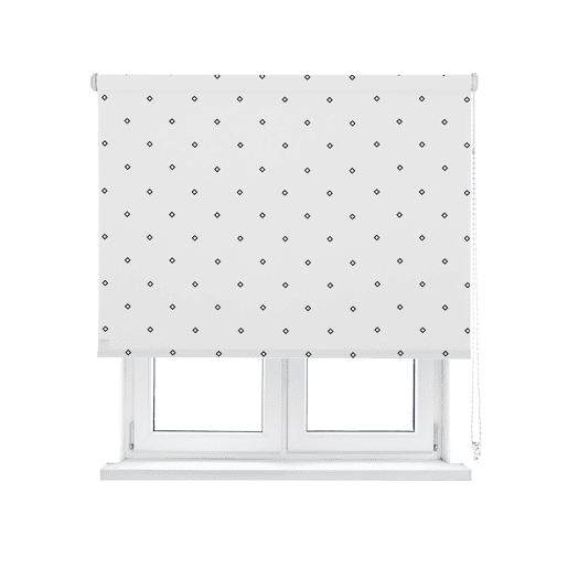 Estore de Rolo Estampado Twist Branco e Preto 90 X 250cm Estore de Rolo Estampado Twist Branco e Preto 90 X 250cm
