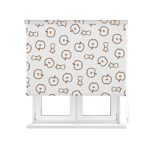 Estore de Rolo Estampado Jazz Branco y Marrom 180 X 250cm Estore de Rolo Estampado Jazz Branco y Marrom 180 X 250cm