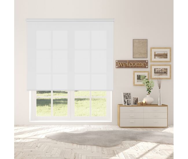 Estor enrollable traslúcido l2000 blanco 75 x 250cm