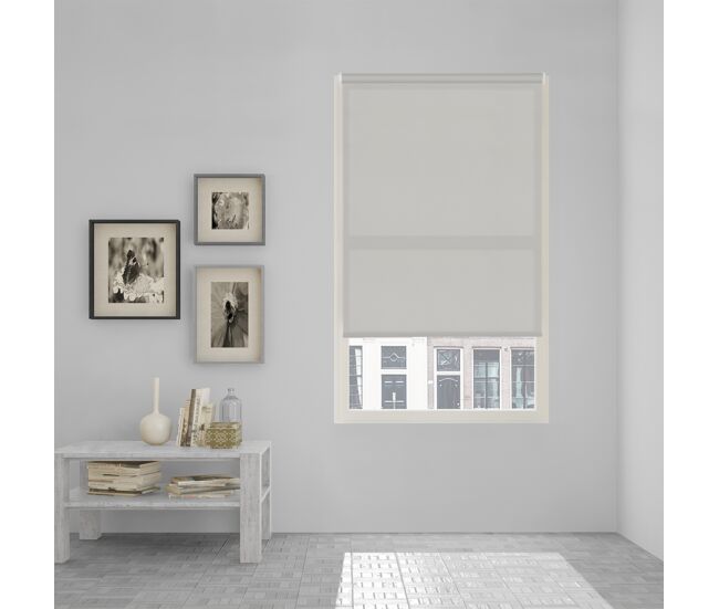 Estor enrollable easy fix traslúcido ecofuture gris 55 x 190cm