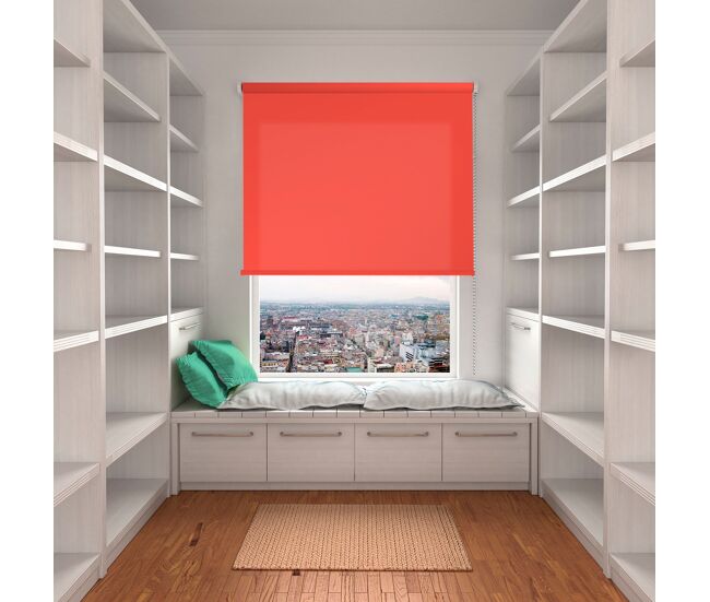 Estor enrollable traslúcido l2000 coral 105 x 250cm