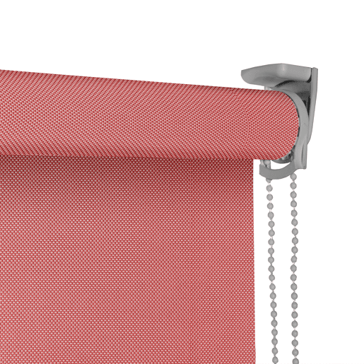 Estore de Rolo Screen Abertura 10% Prata e Vermelho 105 X 250cm